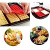 Launer Molde Silicona Wafflera 4 Cavidades Repostería Waffles 2 Pza