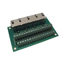 1x4 4CH RJ45 Ethernet Connector Breakout Board w/LED Spring Screw Terminals