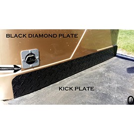 Club Car DS Golf Cart Black Rubber Coated Diamond Plate Kick Panel