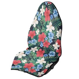 HUISEFOR Hibiscus Flower Cooling Bucket Towel Seat Covers Washable Sweat Towel Car Seat Cover for Gym Running Athletes Sweat Towel Car Seat Protector from Sweat Food Dirt