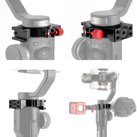 HAFOKO Smooth 4 Gimbal Ring Cold Shoe 1/4 Adapter Ring Clamp with Cold Shoe for Zhiyun Smooth 4 Mooth 5 Gimbal Applied to Microphone LED Light Anti Scratch Video Filmmaker Monitor Vlogging