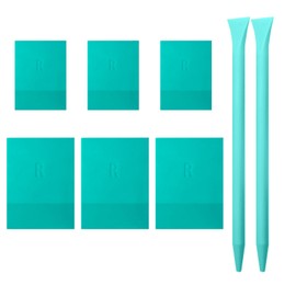 BOOLOOEN Mini Squeegee Rubber，Optimized for use with Mesh Backed Stencils and Transfers ， Mini Squeegee for Scorch Paste Wood Burning Paste, Paint, Screen (8)