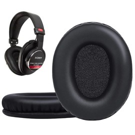 ShotR Ear Pads Ear Cushions for SONY MDR-CD900ST / MDR-7506 / MDR-V6 / MDR-V7 Headphones Replacement Pads Cover Protein Leather Memory Foam Black