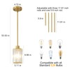 GZJunYo 2 Pack Gold Pendant Lights for Kitchen Island, Modern