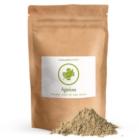Organic Agaricus Powder 100 g - Almond Mushroom - Vegan and Pure - in Proven Organic and Raw Food Quality - No Additives