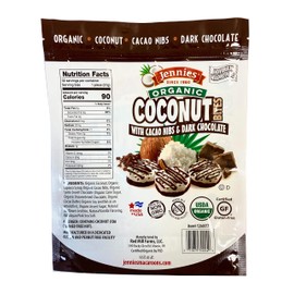 Jennies Bocados de coco orgánicos, sin gluten, sin maní, sin OMG (cacao, 24 oz)