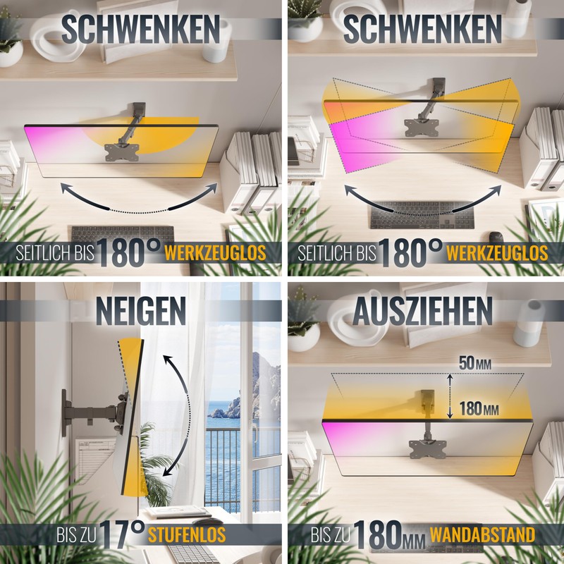 Ricoo TV Wall Bracket - S2911 | S0711 | R02-11