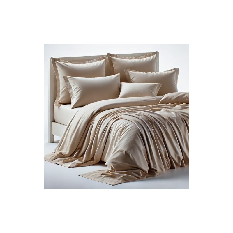 FabGoods Bamboo Fitted BedSheet (Warm Taupe)