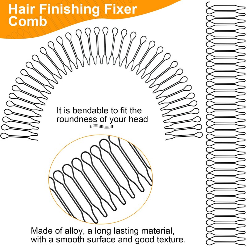 ANCIRS 6 Pack Hair Finishing Fixer Comb, U Shape Hair