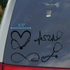 Nurse Decal Pack: Heart, Heartbeat, Infinity, Stethoscope (Black, Small 3.5")