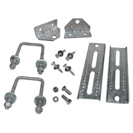 A.A 2 Pack 8" Galvanized Swivel Top Bunk Bracket Kit with Hardware for Boat Trailer, Fits 3x3 Cross Members, Heavy Duty