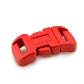 Ganzoo Plastic Click Fastener Set of 20, 3/8 Inch Clip Clasp/Buckle/Buckle for Paracord Bracelets, Dog Collars, Backpack, Colour: Red