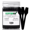 Kopperko Small Plastic Spatulas - 2.5" Cosmetic Makeup Spatulas, Black,