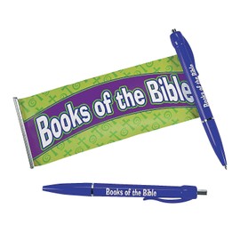 Fun Express - Book Of The Bible Scroll Pens - Stationery - Pens - Pens - Novelty - 12 Pieces