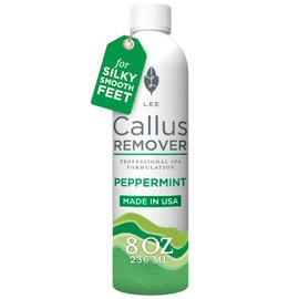 Lee Beauty 8oz Professional Gel Callus Remover for Feet - Peppermint Fast-Acting Formula, Extra Strength for Cracked Heels & Dead Skin (Pack of 1)