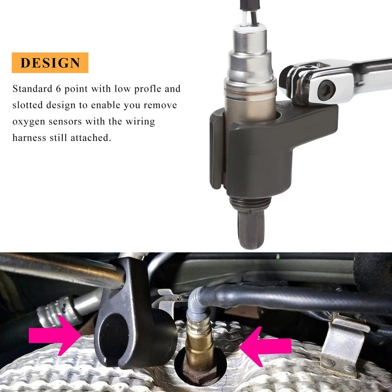 Offset Oxygen Sensor Socket, 3/8 Inch Drive by 7/8 Inch