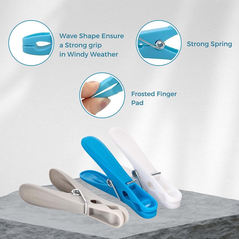 Homeshopa Clothes Pegs, 24 Pieces Clothes Pegs for Washing Line,