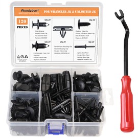 121pcs Fender Flare Clips Grille & Bumper Cover Clips for Jeep Wrangler JK & Unlimited JK 2007-2019 68039280AA 6030441 6506007AA 6503598 6502625