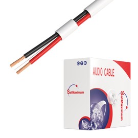 50ft 16AWG 2 Conductors (16/2) CL2 Rated Loud Speaker Cable Wire, Pull Box (for in-Wall Installation) (16AWG/2 Conductors, 50ft)