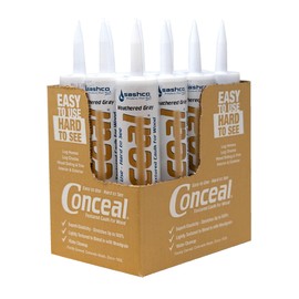 Sashco Conceal Textured Wood Caulk, 10.5 oz, Weathered Wood (Pack of 12)