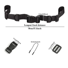 Snmzlc 1 Pack Backpack Chest Straps,with 1 Quick Release Buckle,2 Slide Clips 5 Zipper pulls-Black US224