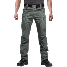 Susclude Cargo Pants for Men Work Tactical Pants Mens Rip Stop Hiking Military Trousers Outdoor Pockets Pants Green 34