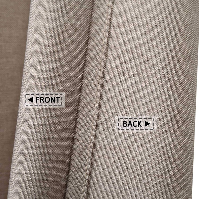 Flax linen like 240 GSM heavy stable shower curtain for