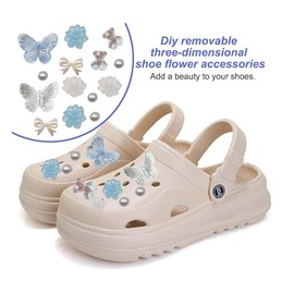 14 Pcs Bling Shoe Charms - Sparkle Clog Accessories for Crocs/Jelly Shoes - DIY Rhinestone Shoe Decorations for Girls Teens