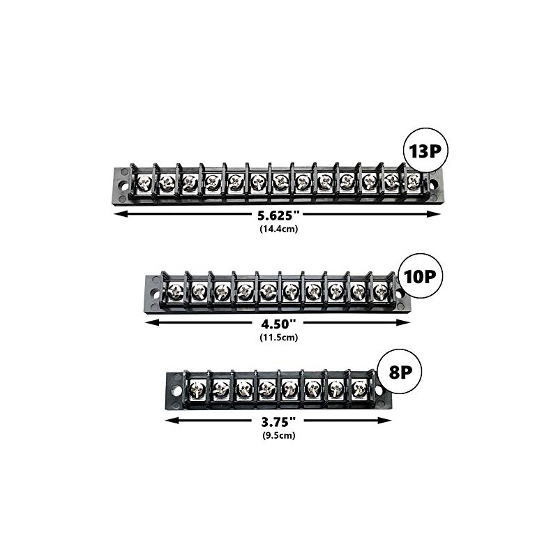 MGI SpeedWare Single Row Screw Terminal Junction Block 300V/20A, Through-Panel