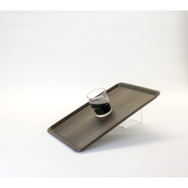 Chopla Industrial ETL4801 Heat Resistant PP Cafe Tray, Wood Grain 12.1 x 7.8 x 0.7 inches (307 x 198 x 17 mm), PP Resin