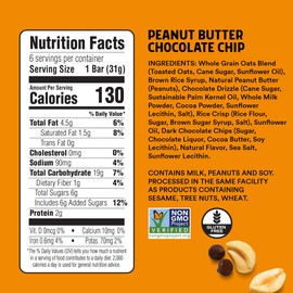JUNKLESS Chewy Granola Bar 48 Bar Family Pack Peanut Butter Chocolate Chip – Less Sugar, Non‑GMO, Gluten‑Free, Wholesome Snack Bars for Kids & Adults, 8 Boxes
