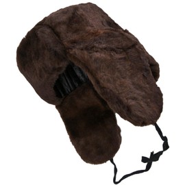 Ushanka company Dark Brown Sheepskin Fur Winter hat-64