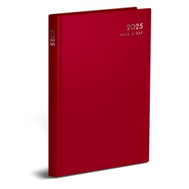 MantraRaj 2025 A4 DAP Hardback Day To Page Diary With Half Saturday And Sunday Page Year Planner for Business, Office, Home, Traveling, Appointments (Red)