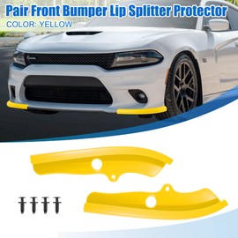 X AUTOHAUX 1 Pair Front Bumper Lip Splitter Protector for Dodge Challenger Scat Pack 2015 2016 2017 2018 2019 2020 2021 for Dodge Challenger GT and RT Accessories 2019 2020 2021 Yellow