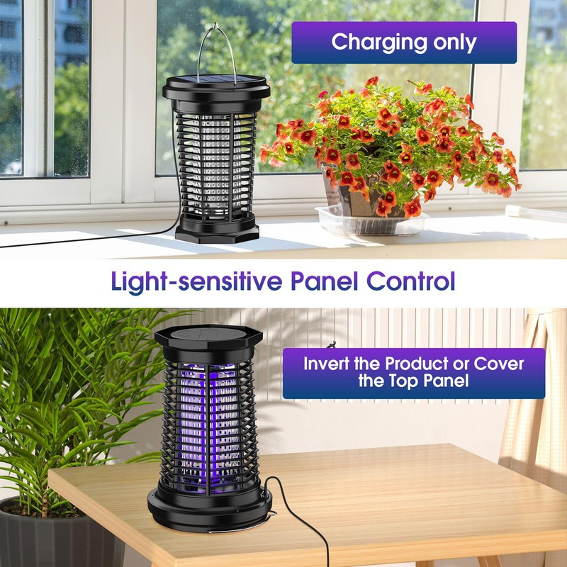 PALONE Bug Zapper for Outdoor & Indoor, USB Rechargeable Solar