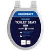 HIGHCRAFT Premium Round Toilet Seat with Slow-Close Design & Adjustable