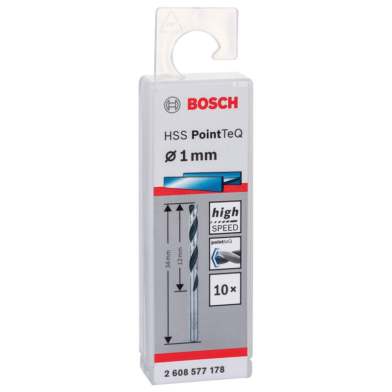 Bosch Professional 2608577153 2-Piece PointTeQ HSS Twist Bit (for Metal,
