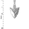Claddagh Gold 925 Sterling Silver Serrated Arrowhead Pendant Necklace, 16"