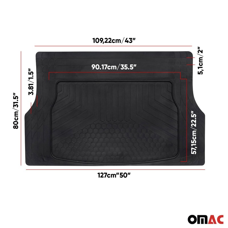 OMAC Trunk Mat Protection Cargo Liner Waterproof Rubber 3D Molded