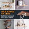 Rustark 2 Pack 8 Inch White Decorative Shelf Brackets Heavy