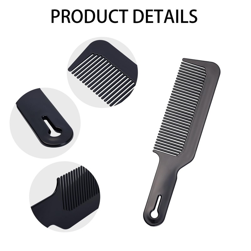 10 Pack 8.66 in Barber Comb, Black