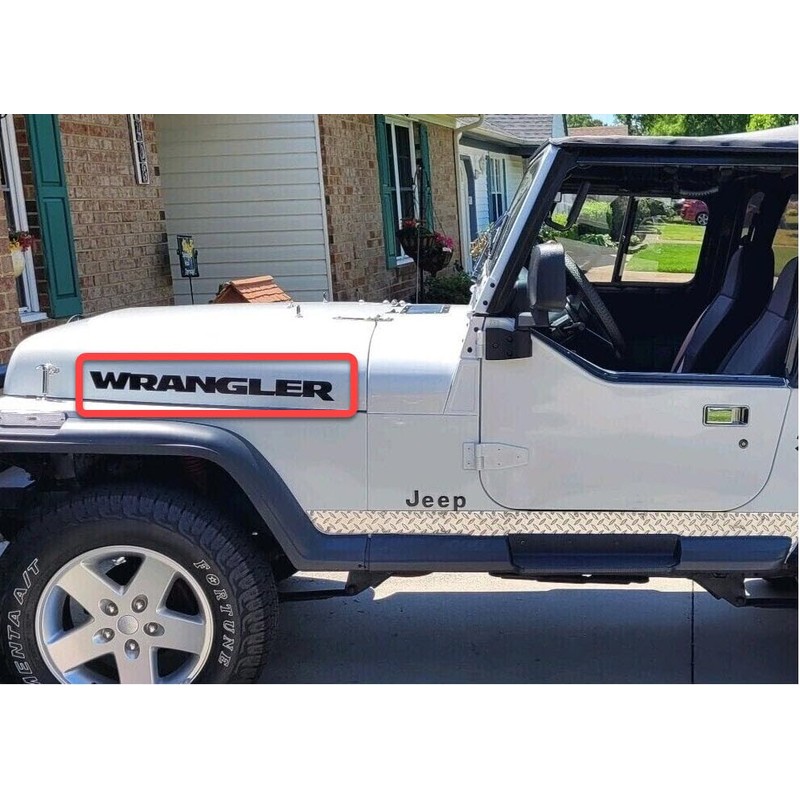 Decal Mods Wrangler Hood Decal Sticker fits Jeep Wrangler YJ