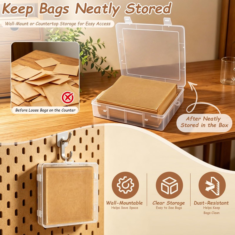 250 Pack Cookie Bags with Seal, 7.1 x 7.5 Inch