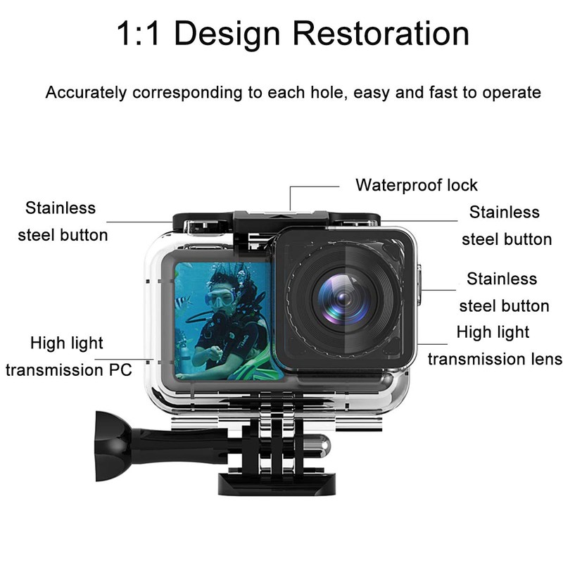 O'woda Waterproof Case + Floating Hand Grip Handle Underwater Diving