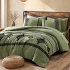 MAIREVE Embroidery Queen Size Comforter Sets, Light Olive Green Western