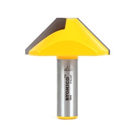YONICO V Groove Flat Bottom Router Bit 2-Inch Diameter 45 Degree 1/2-Inch Shank 13919