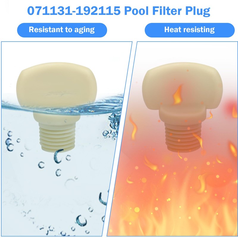 Showingo 071131 Pool Pump Drain Plugs Replacement for Whisperflo and
