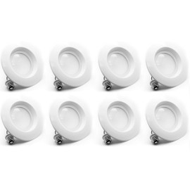 Bioluz LED 6" 8 Pack Brightest Retrofit Ceiling Light Fixture | 120W Replacement Dimmable LED Recessed Lighting, 2700K Warm White Ceiling Lights, 1200 Lumen Recessed Light Fixtures & LED Light Fixture