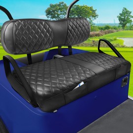 Cartalia Club Car DS 2000.5-Up Seat Covers, Golf Cart Seat Covers for Club Car DS OEM Ordinary Seat, Front Seat Cover with Concave and Convex Design, Thick Vinyl Leather Comfortable