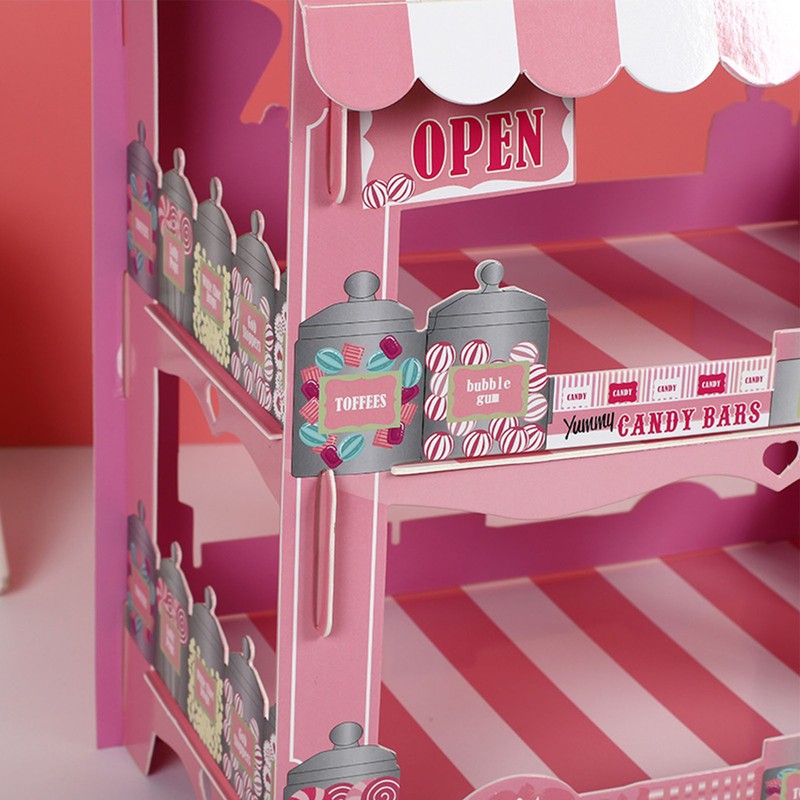 3 Tier Paper Cupcake Stand Cardboard Cupcake Tower Dessert Cupcake